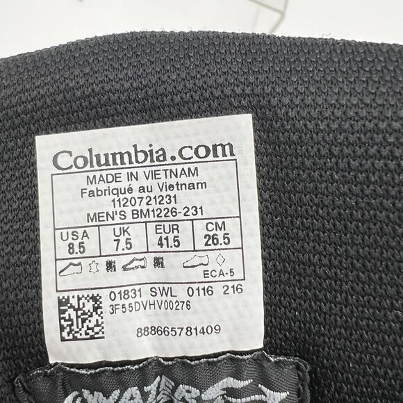 Columbia Mens Brown Winter Hiking Boots 8.5 Snowproof Insulation Durable Sole main image 8